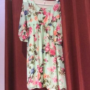 Floral Pink Blush Maternity Dress